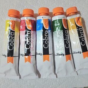 Royal Talens Cobra Watermixable oil paints , 5 tubes x 40 ml
